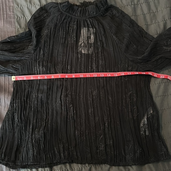 ZARA Black Sheer Top NWT M - Picture 9 of 11